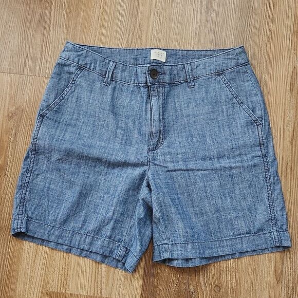 ☔️💜A New Day Chambray Shorts Size 4 - Picture 4 of 12